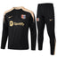 Conjunto Agasalho Treino Barcelona 24/25 - Preto e Bege